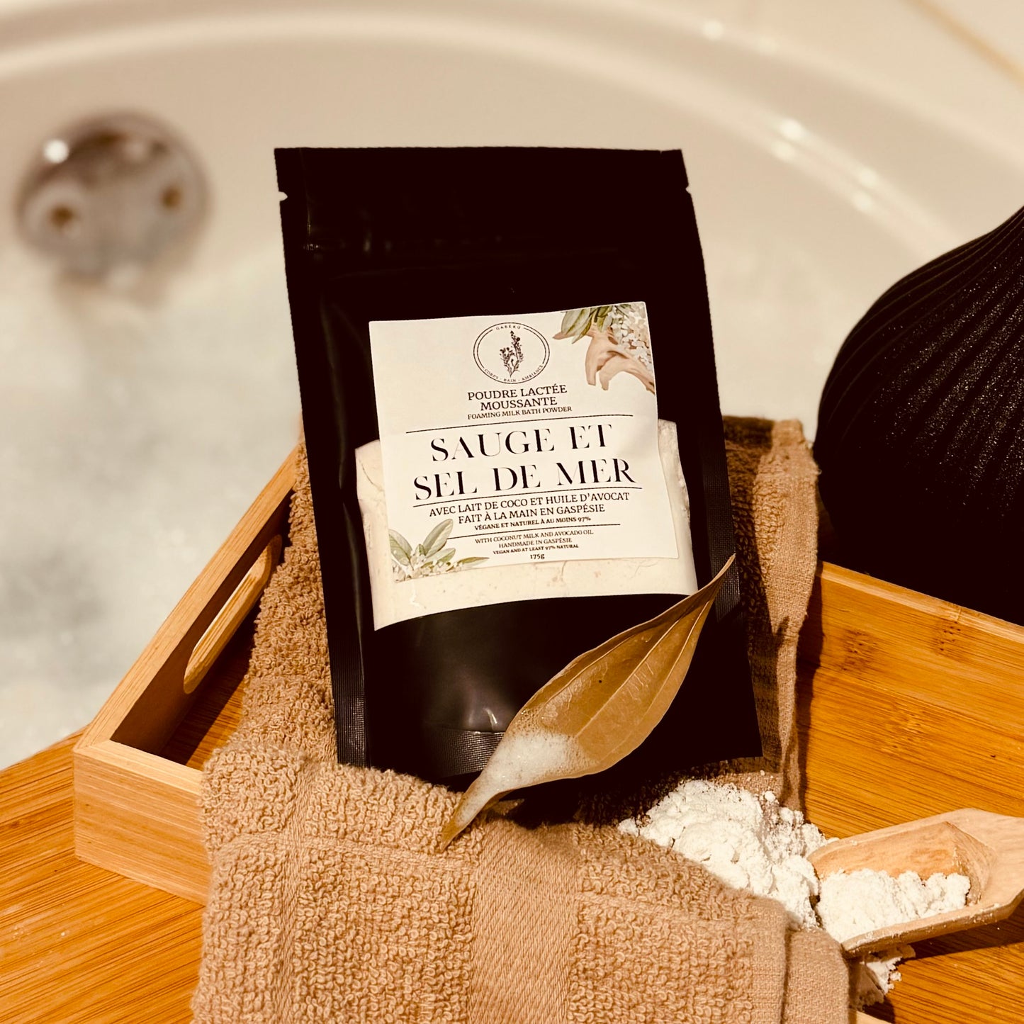 Poudre lactée - Sauge et sel de mer