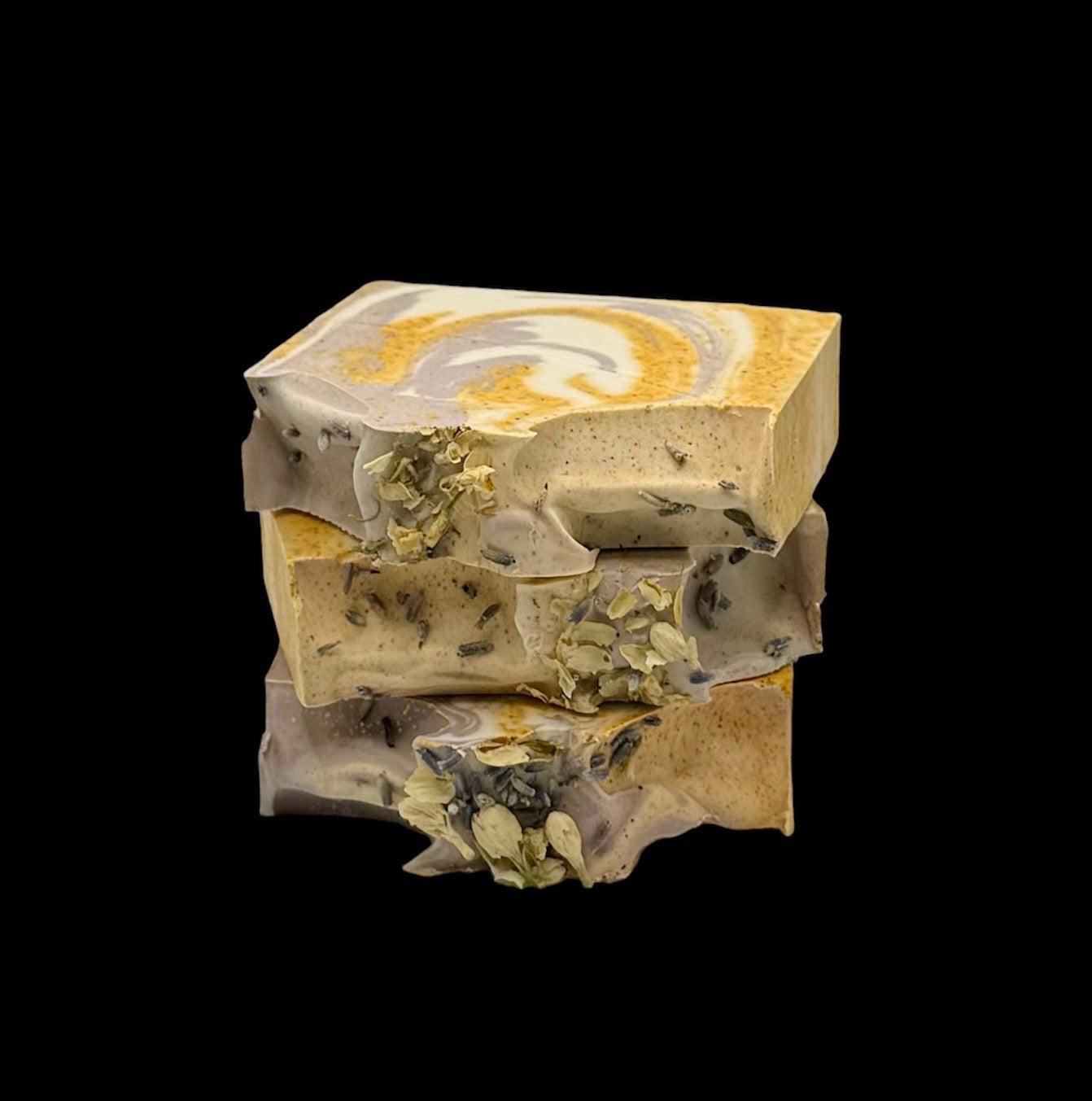 LAVANDE ET ABRICOT - Savon en Barre Naturel pour le Corps à l'Argile Blanche et mauve