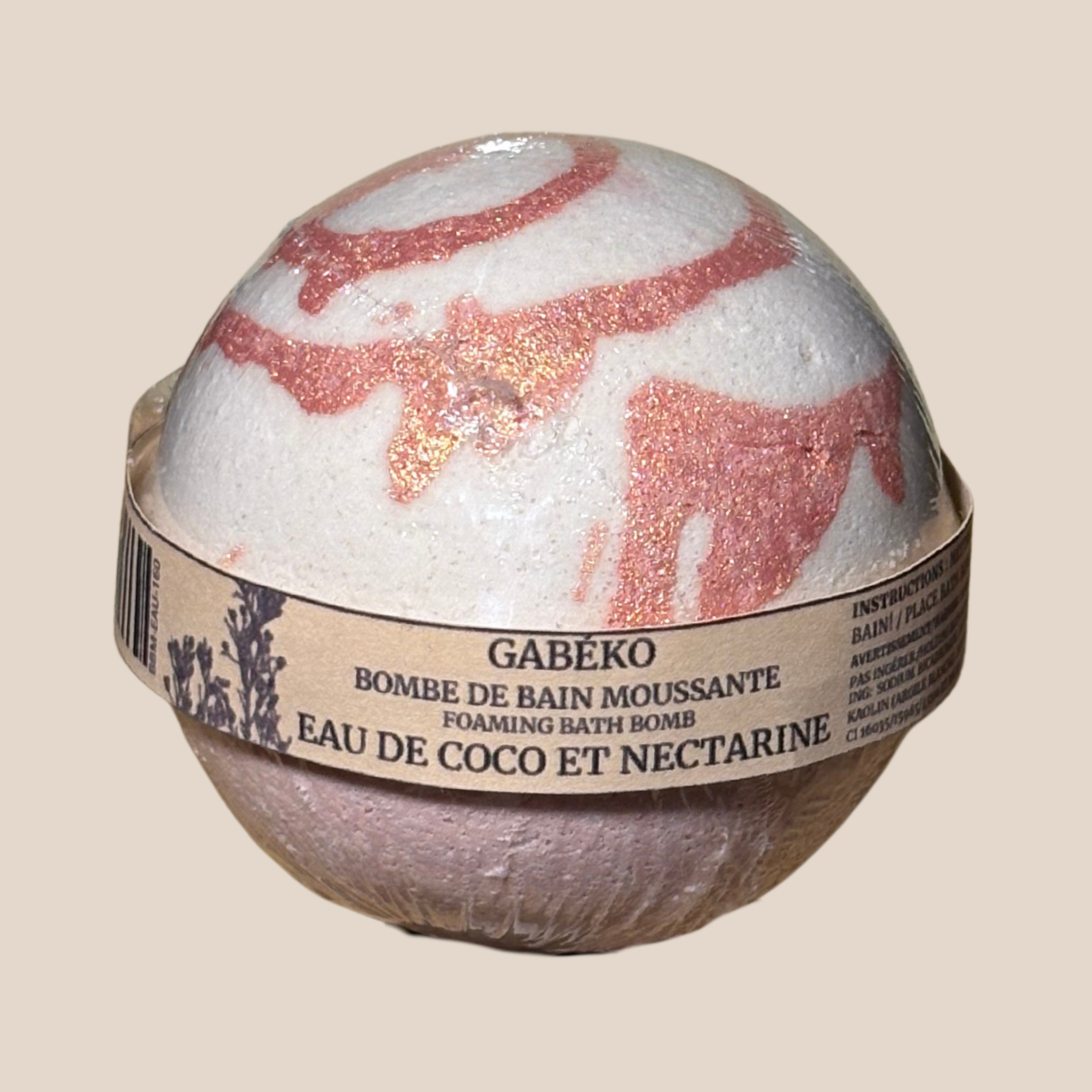 Bombe de bain 160g - Eau de coco et nectarine