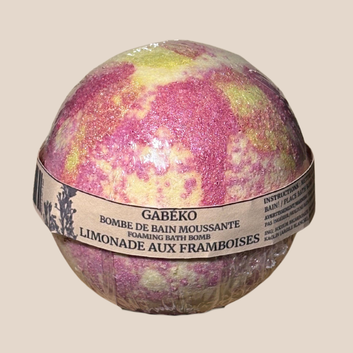 Bombe de bain 160g - Limonade aux framboises