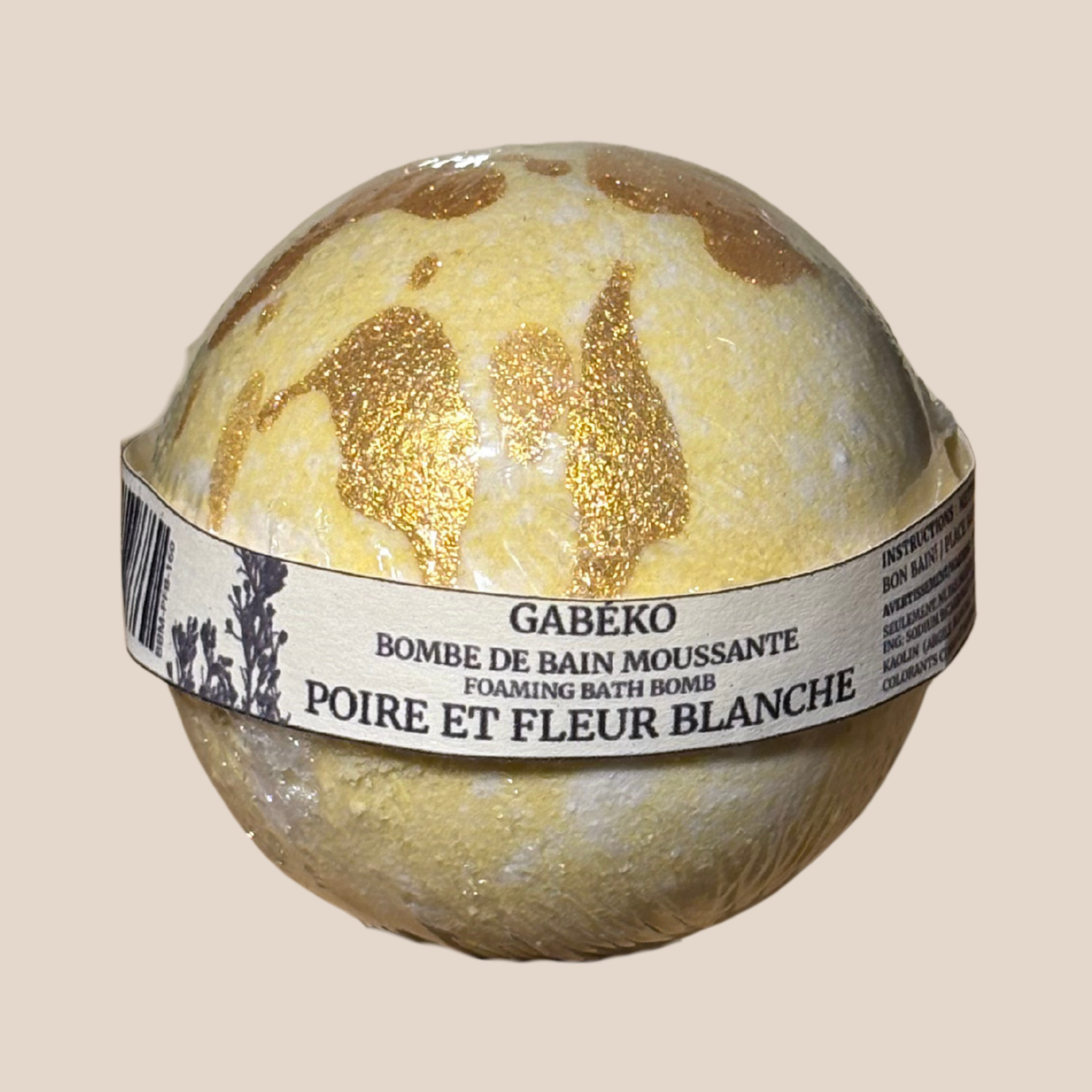 Bombe de bain 160g - Poire et fleur blanche