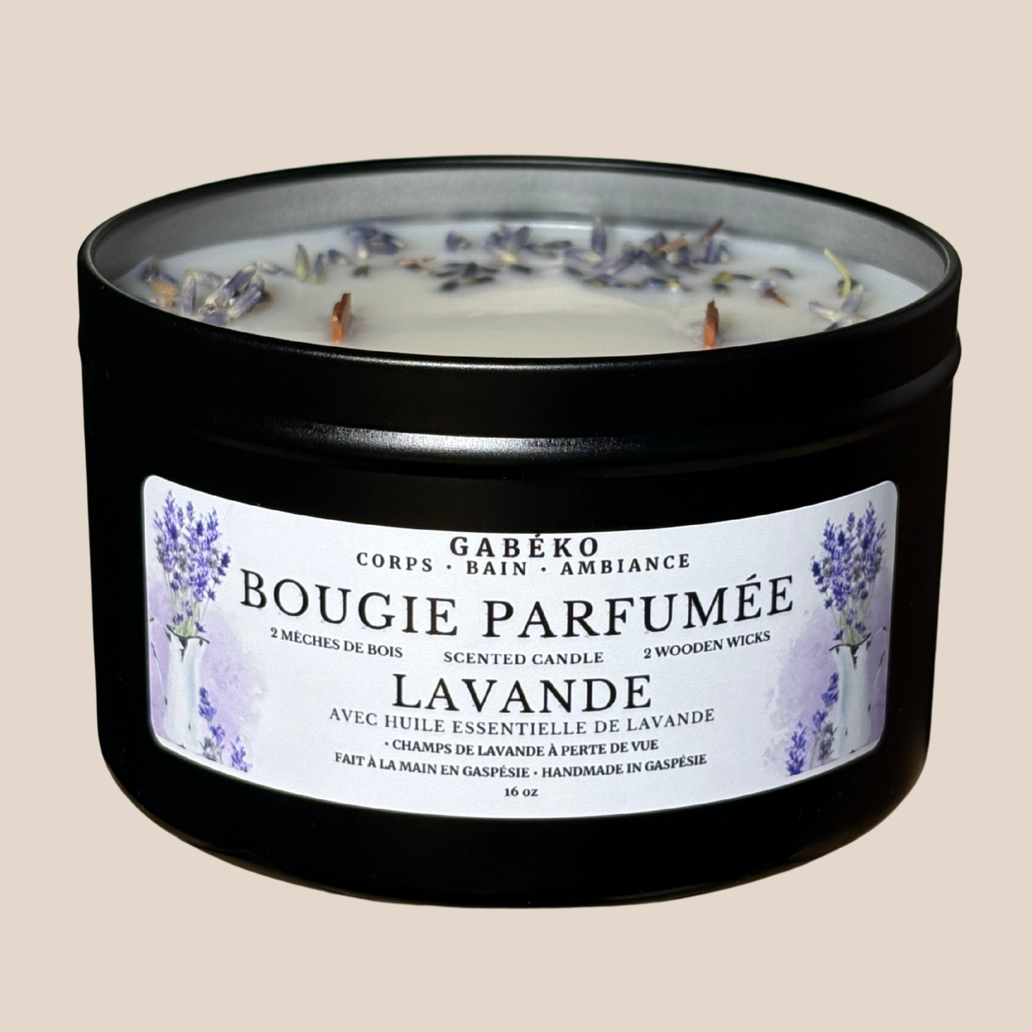 Bougie 2 mèches - Lavande