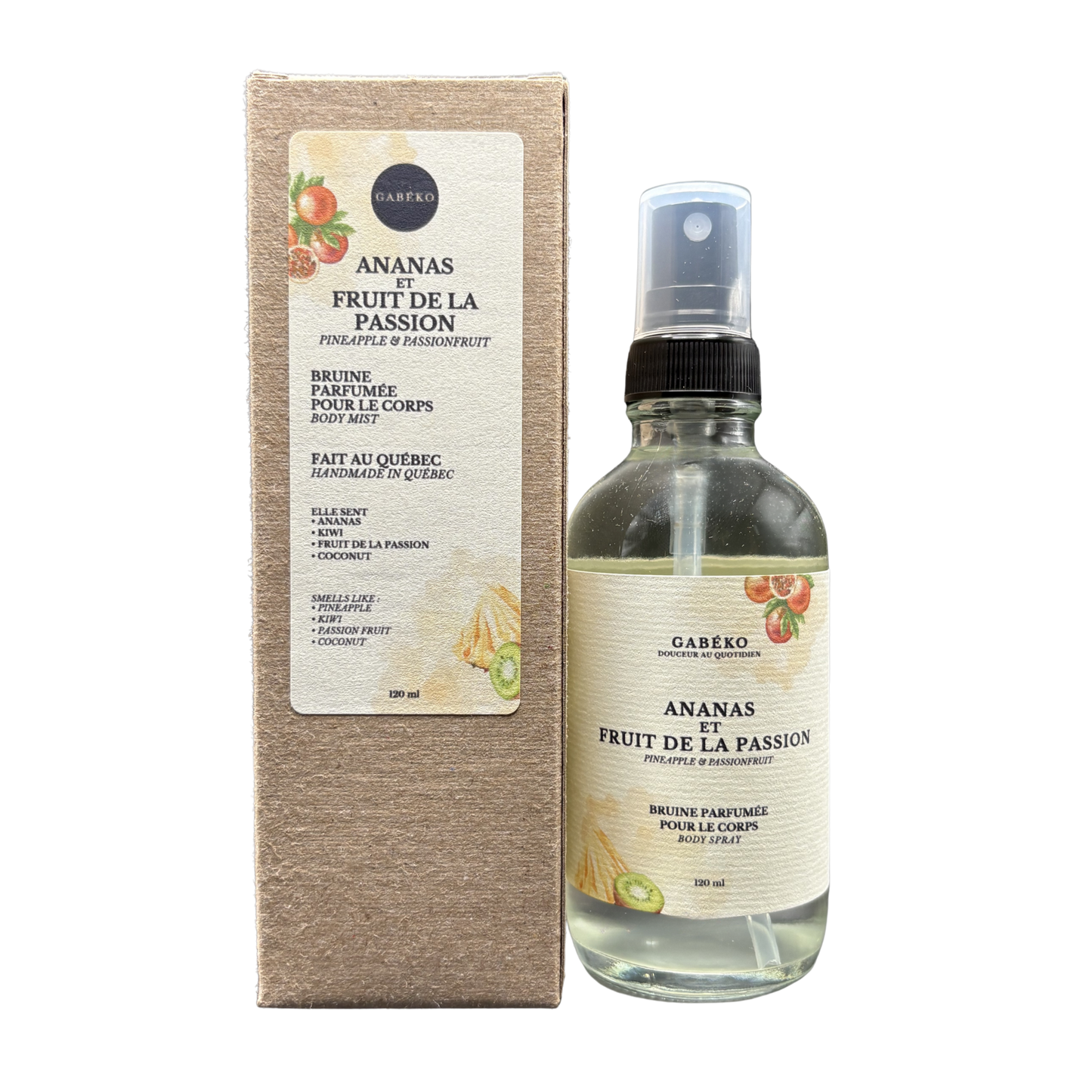Bruine de corps - Ananas et fruit de la passion
