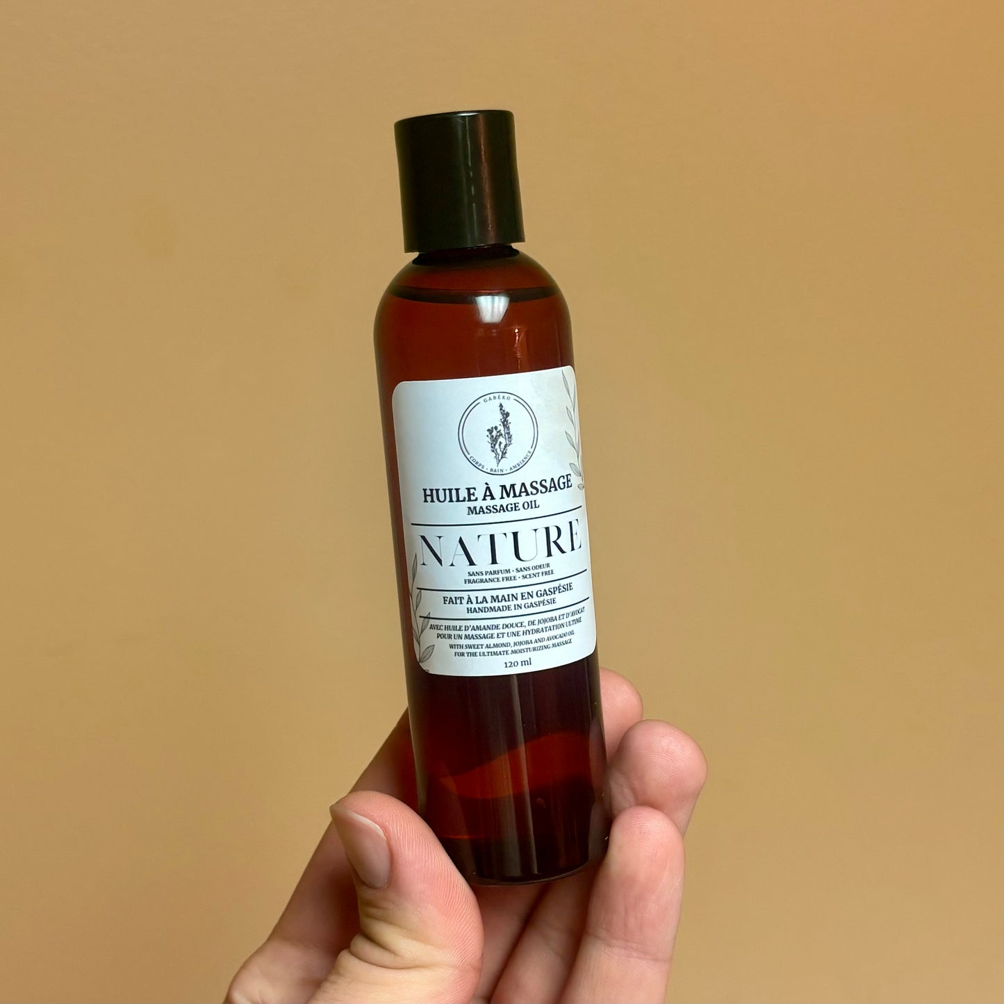 Huile à massage naturelle - sans parfum, sans huile essentielle et sans saveurs