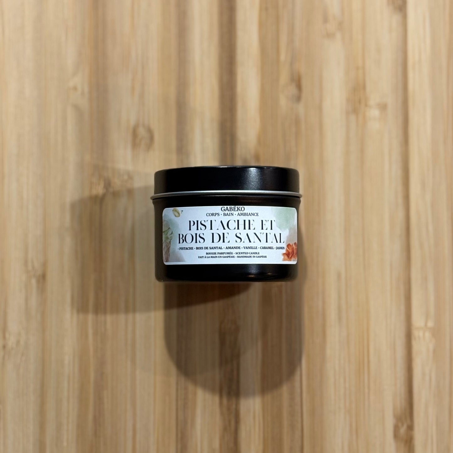 Bougie 2oz - Pistache et bois de santal