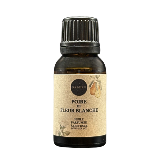 Huile parfumée pour diffuseur - Poire et fleur blanche