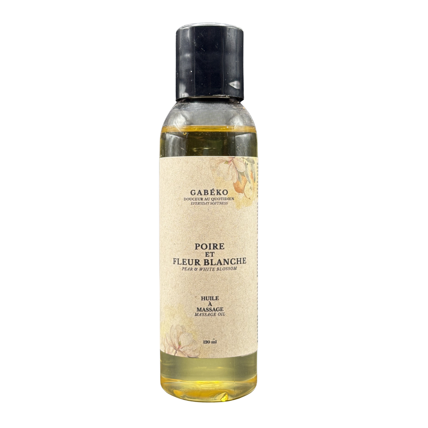 Huile à massage - Poire et fleur blanche