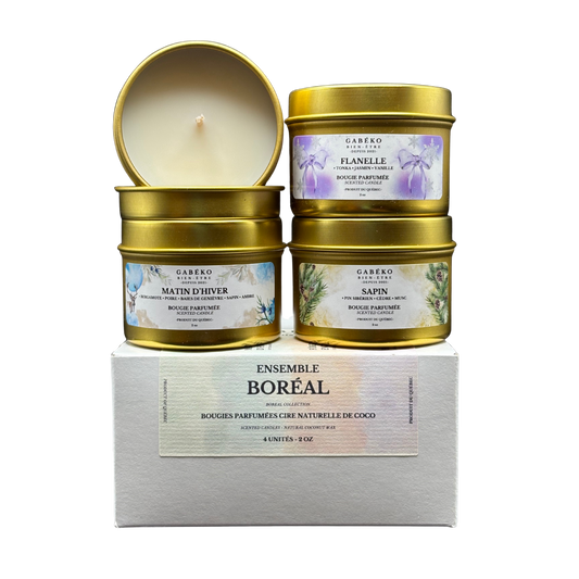 Ensemble découverte 4 bougies 2oz - Ensemble Boréal