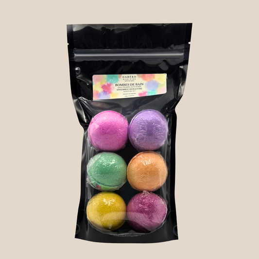 Bombes de bain paquet de 6 - Ensemble signature