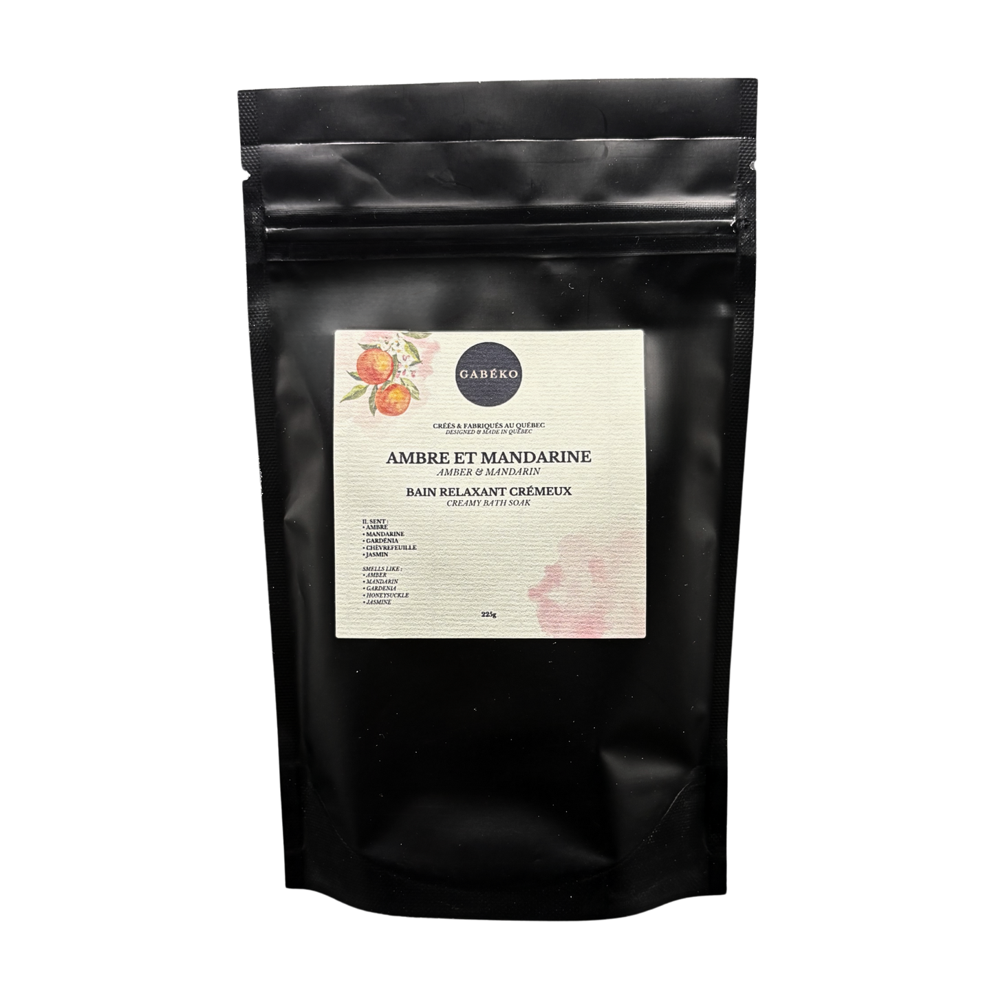 Bain relaxant laiteux - Ambre et mandarine
