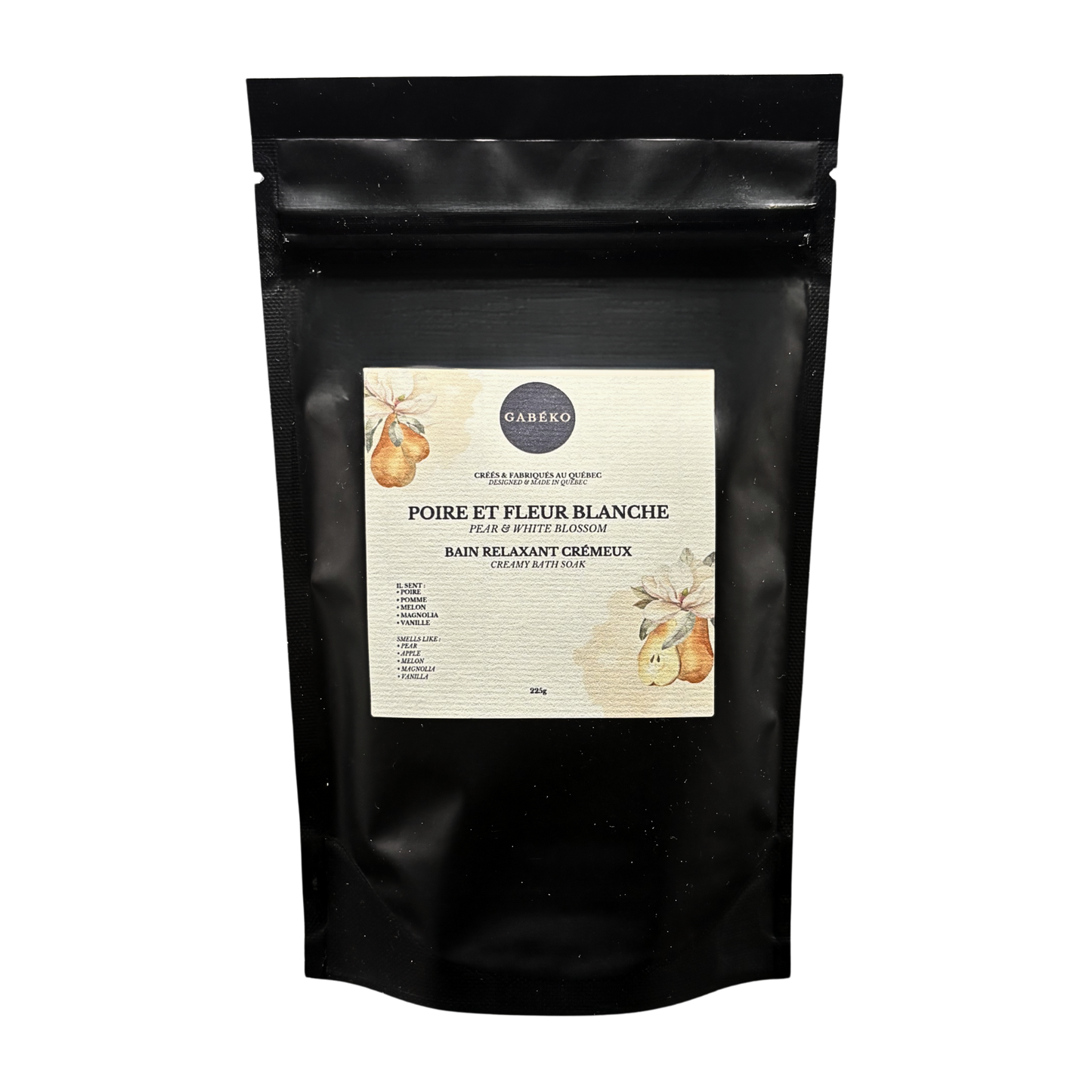 Bain relaxant laiteux - Poire et fleur blanche