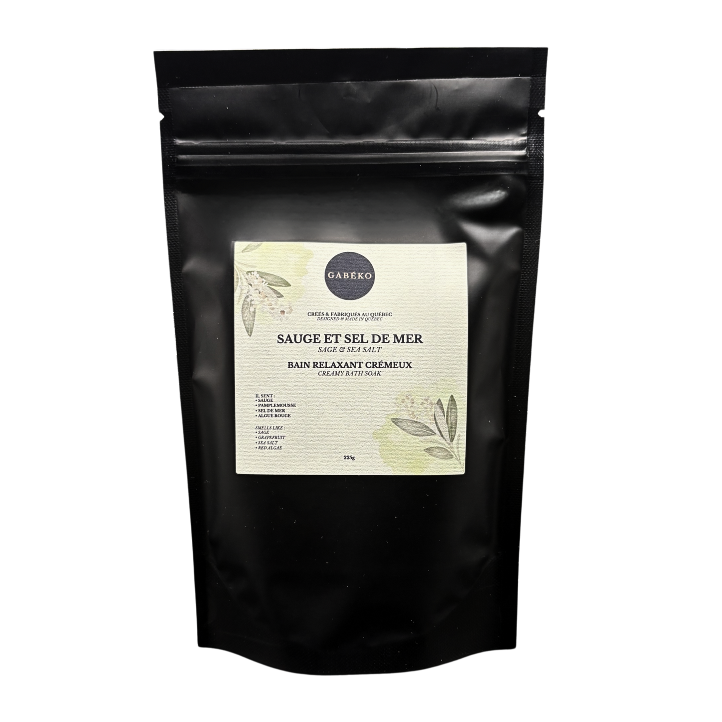 Bain relaxant laiteux - Sauge et sel de mer