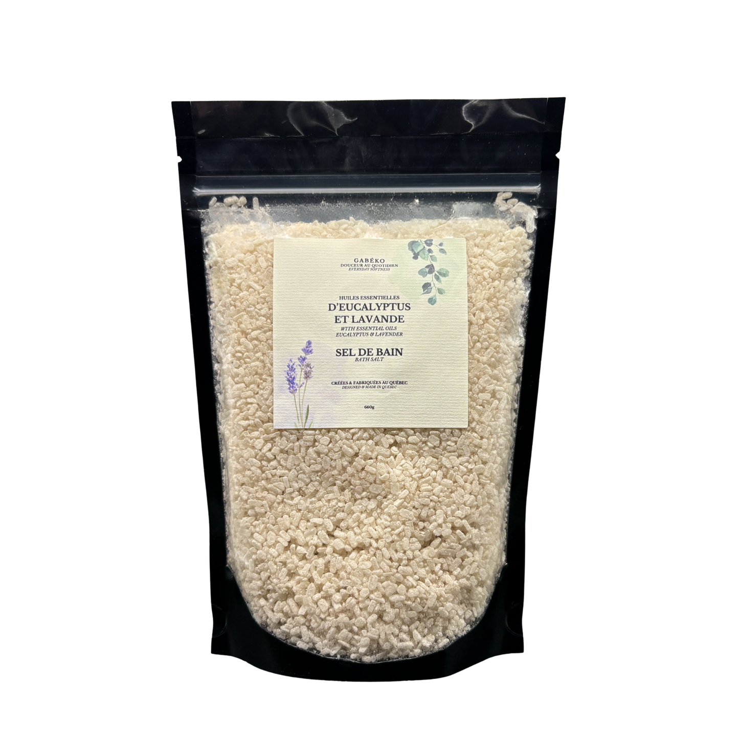 Sel de bain aux 3 sels - Eucalyptus et Lavande