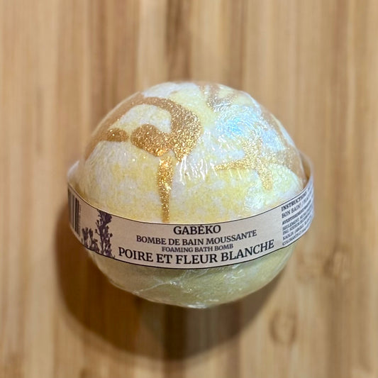 Bombe de bain 165g - Poire et fleur blanche