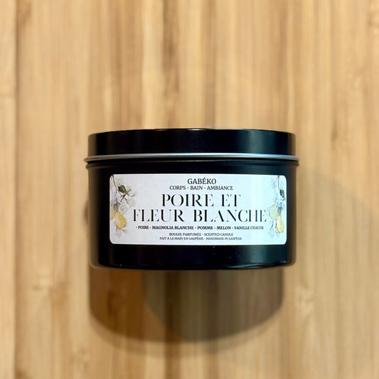 Bougie - Poire et fleur blanche