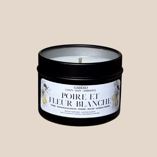 Bougie 2oz - Poire et fleur blanche