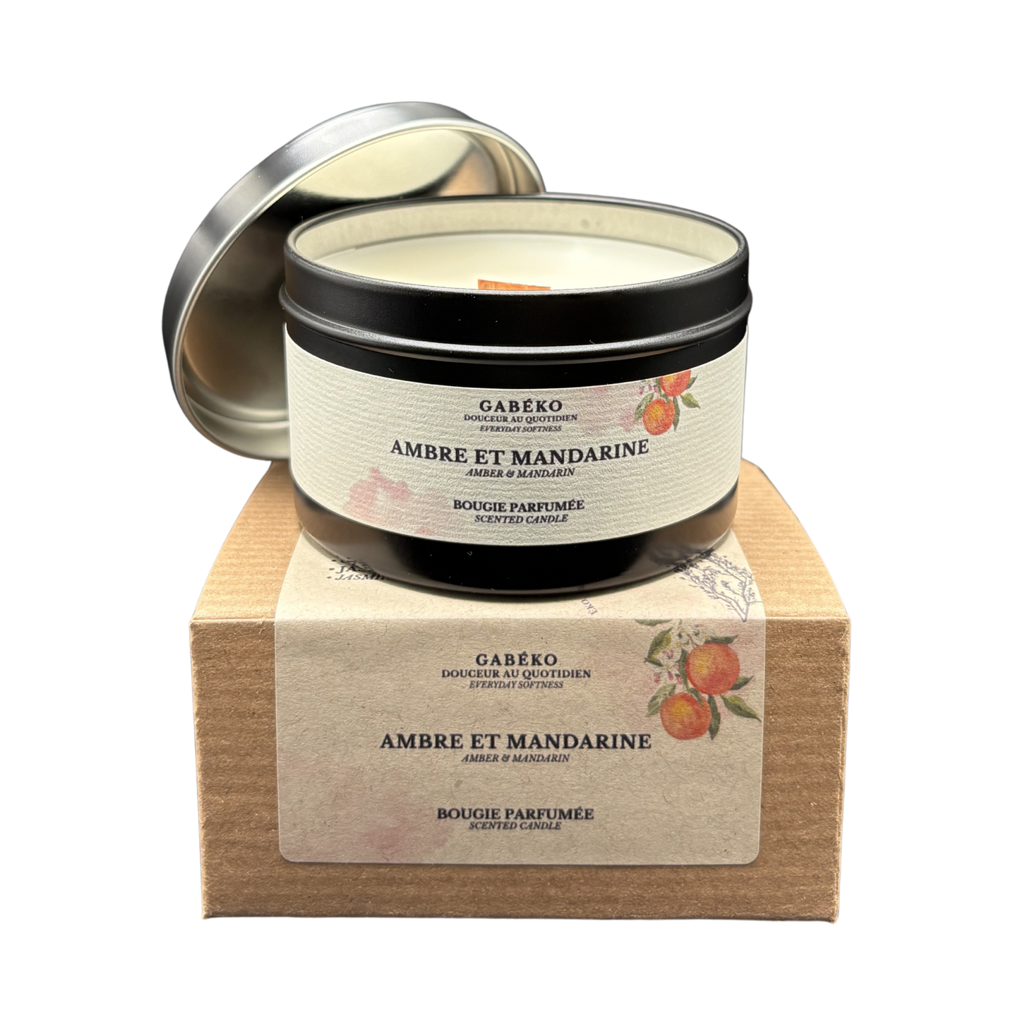 Bougie - Ambre et mandarine