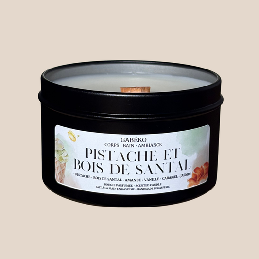 Bougie - Pistache et bois de santal