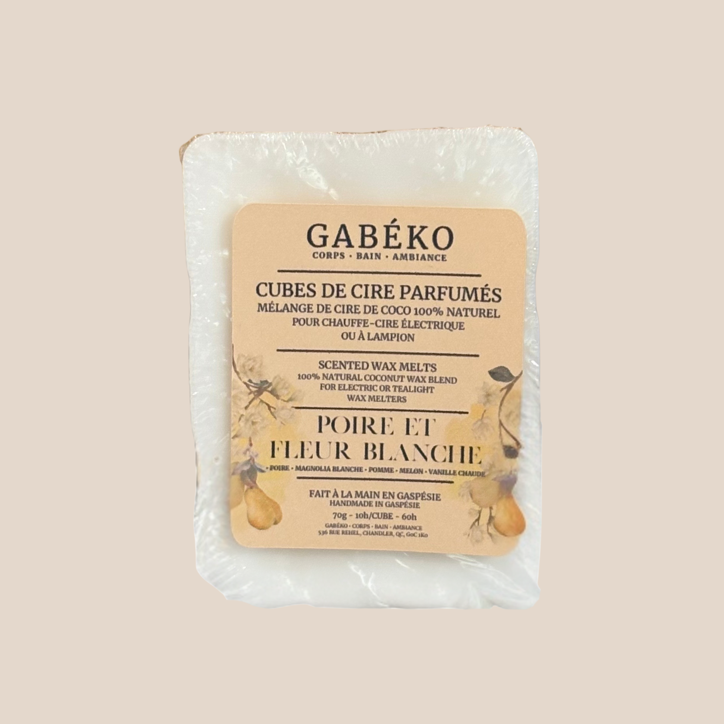 Cubes de cire parfumés - Poire et fleur blanche