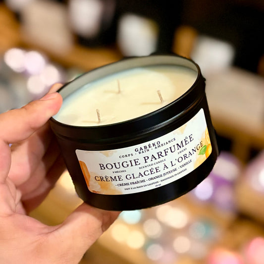 Bougie 3 mèches - Crème glacée à l’orange