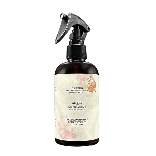 Brume parfumée pour textiles - Ambre et Mandarine