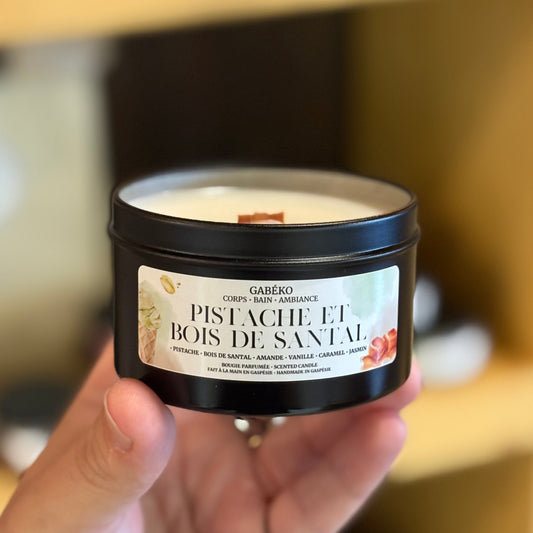 Bougie - Pistache et bois de santal