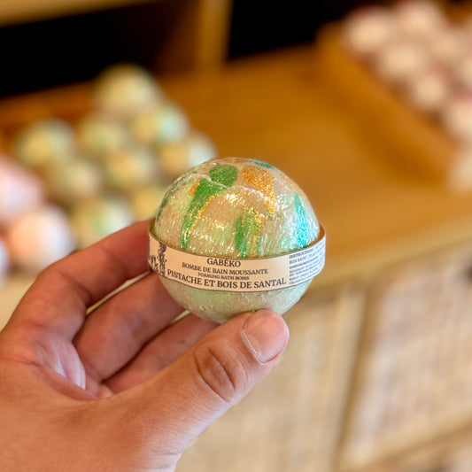 Bombe de bain - Pistache et bois de santal