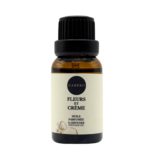 Huile parfumée pour diffuseur - Fleurs et crème