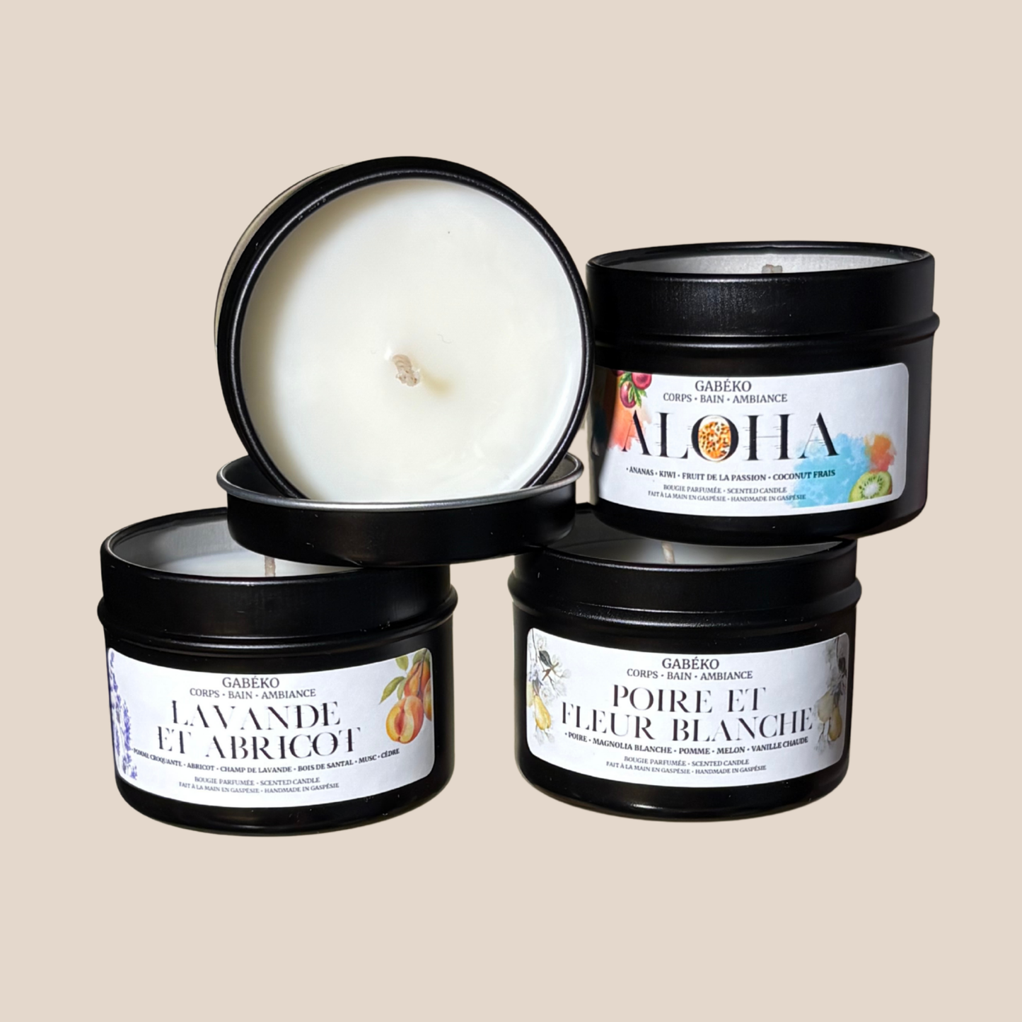 Ensemble découverte 4 bougies 2oz - Collection coups de coeur