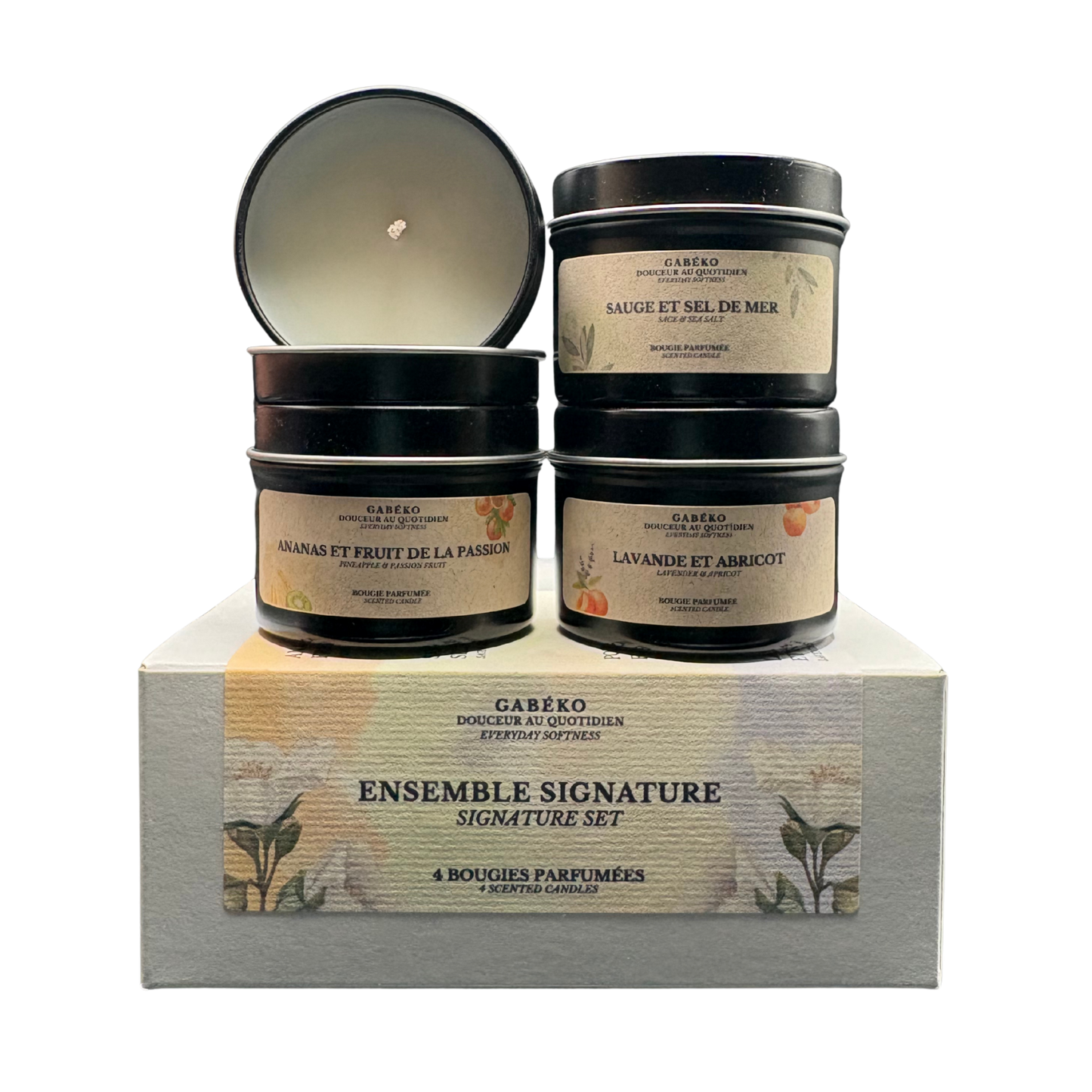 Ensemble découverte 4 bougies 2oz - Ensemble signature