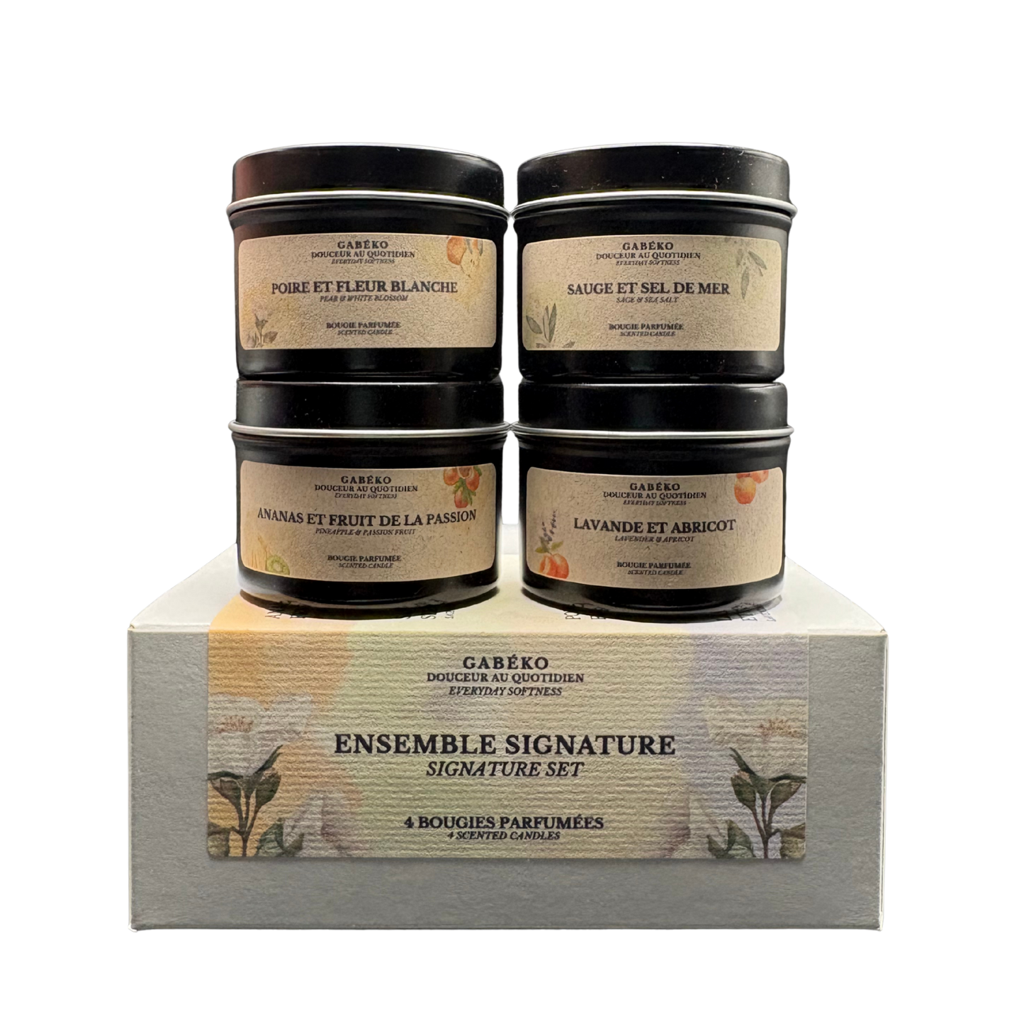 Ensemble découverte 4 bougies 2oz - Ensemble signature