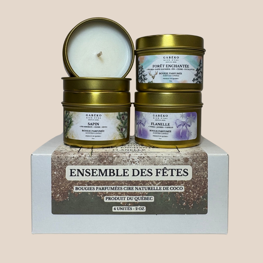 Ensemble découverte 4 bougies 2oz - Collection des Fêtes