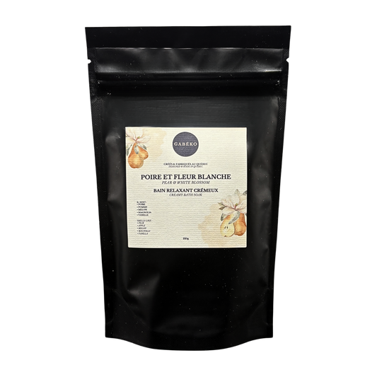 Bain relaxant laiteux - Poire et fleur blanche