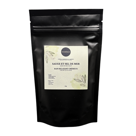 Bain relaxant laiteux - Sauge et sel de mer